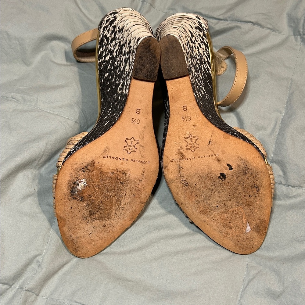 Loeffler Randall Pamela Mignon Knot Wedge Sandals - Size 6 1/2 B - Picture 4 of 6